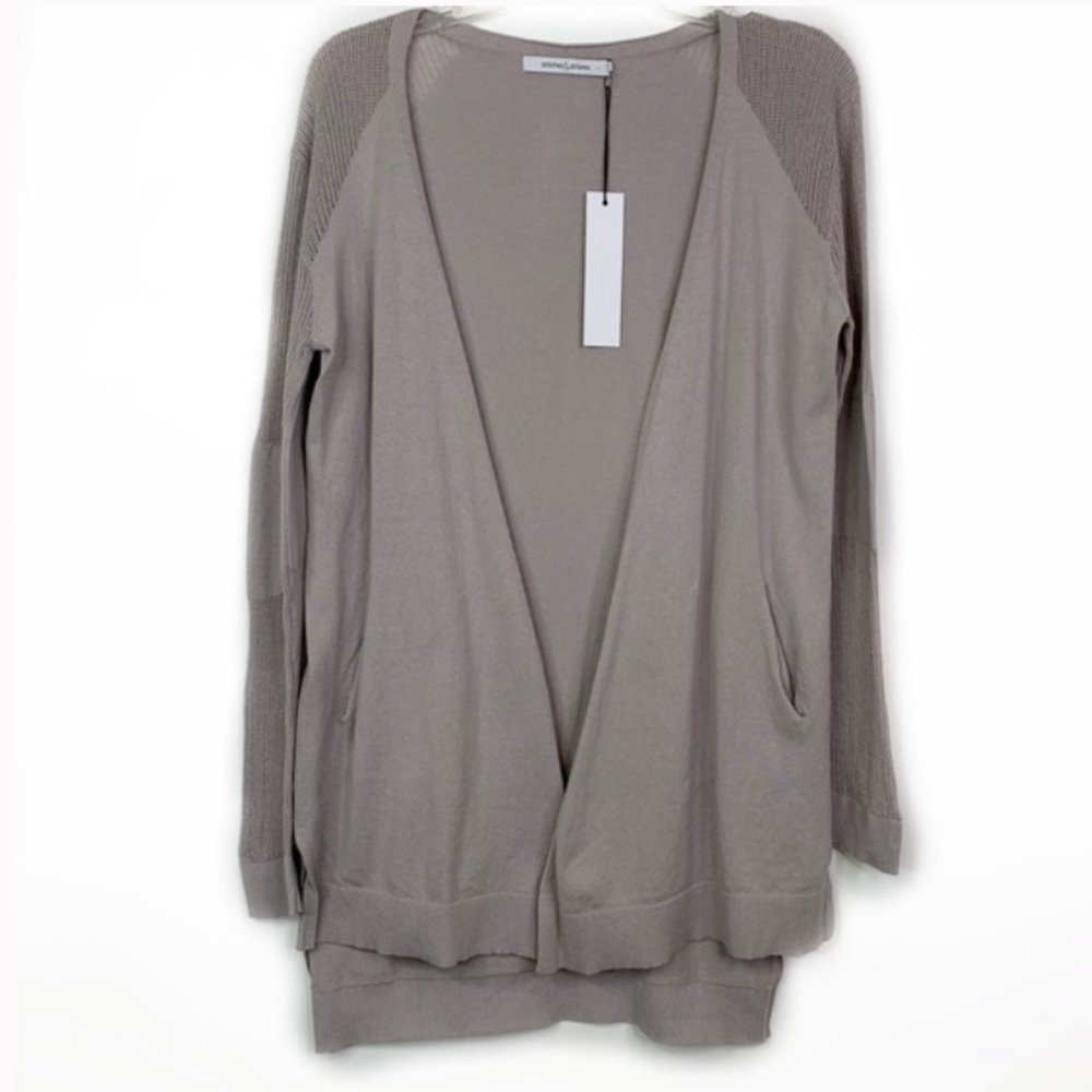Stitches&Stripes Korie Mesh Shoulder Open Cardigan